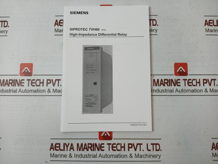 Siemens 7Vh6002-0Ea20-1Aa0/Cc High-impedance Differential Relay 20Ma 50/60 Hz