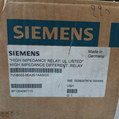 Siemens 7Vh6002-0Ea20-1Aa0/Cc High-impedance Differential Relay 20Ma 50/60 Hz