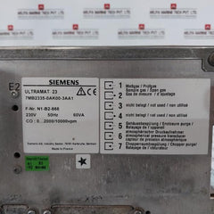 Siemens 7mb2335-0ak00-3aa1 Ultramat 23 Gas Analyzer 230v 50hz 0-2000/10000vpm
