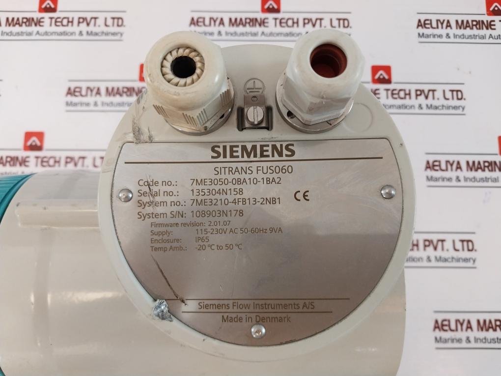 Siemens 7me3050-0ba10-1ba2 Ultrasonic Flow Transmitter Works With Sensor Ip65