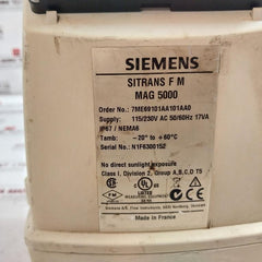 Siemens Sitrans F M 7Me69101Aa101Aa0 Mag 5000 Microprocessor-based Transmitter