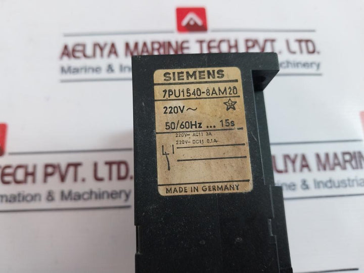 Siemens 7pu1540-8am20 Time Relay 220v 50/60hz …15s