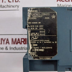 Siemens 7pu4140-2bn20 On Delay Timer, 10s-100h, 200-240v Ac