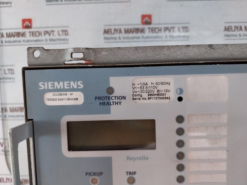 Siemens 7sr2422-2aa11-0ba0/bb Directional Overcurrent Protection Relay