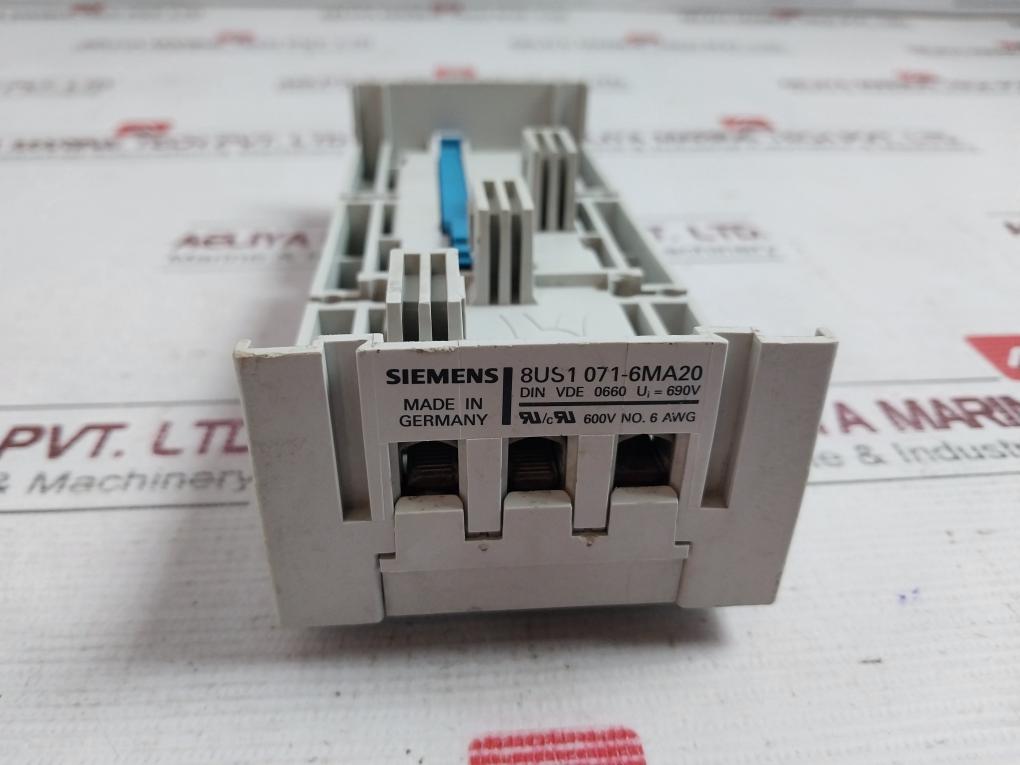 Siemens 8Us1071-6Ma20 Busbar Adapter Vde 0660 600V