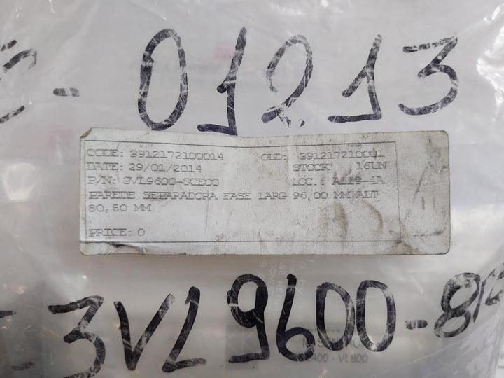 Siemens 96.00 Mm - (W) 80.50 Mm - (H) 3Vl9600-8Ce00 Interphase Barrier Set