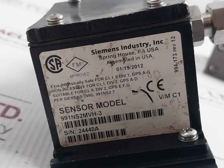 Siemens 991Ns2Mvh-3 Industrial Load Cell Transducer Assembly 994-173 Rev. 12