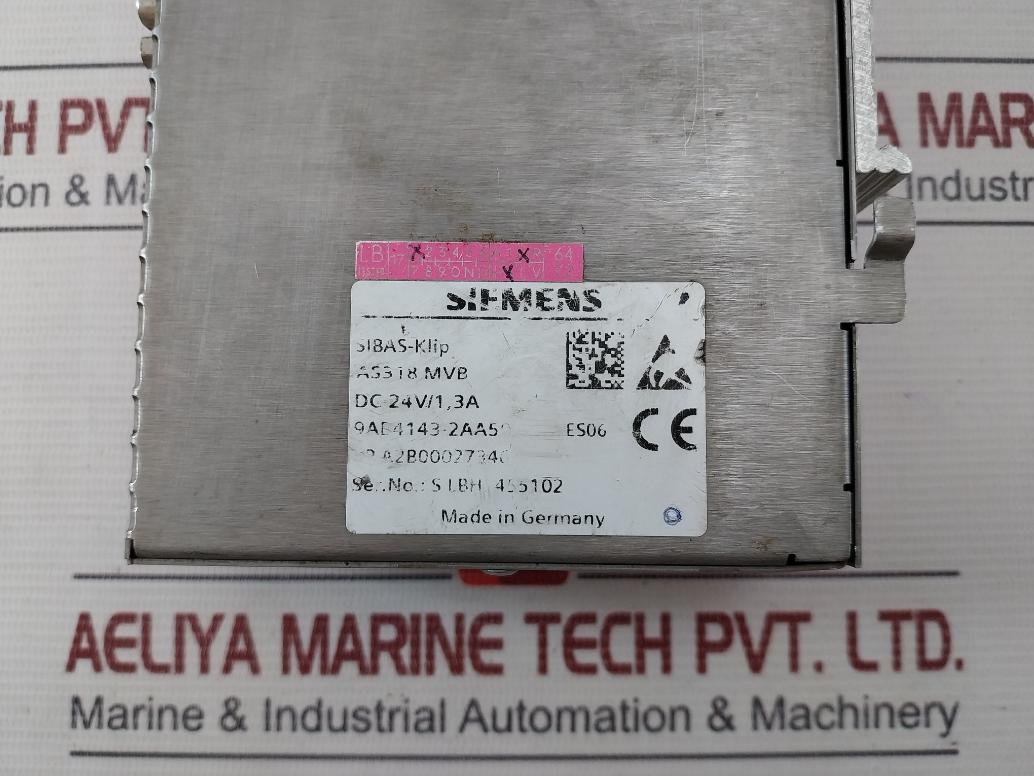 Siemens 9Ab4143-2Aa50 Cpu Controller Module Dc 24V/1.3A
