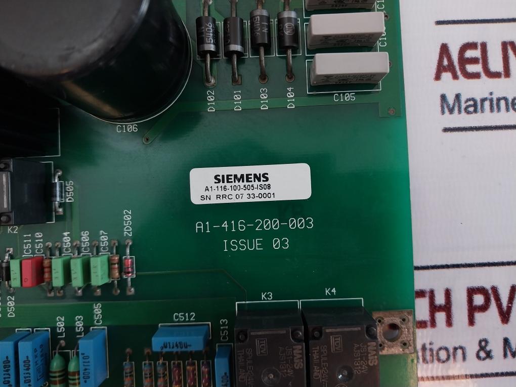 Siemens A1-116-100-505-is08 Power And Interface Board