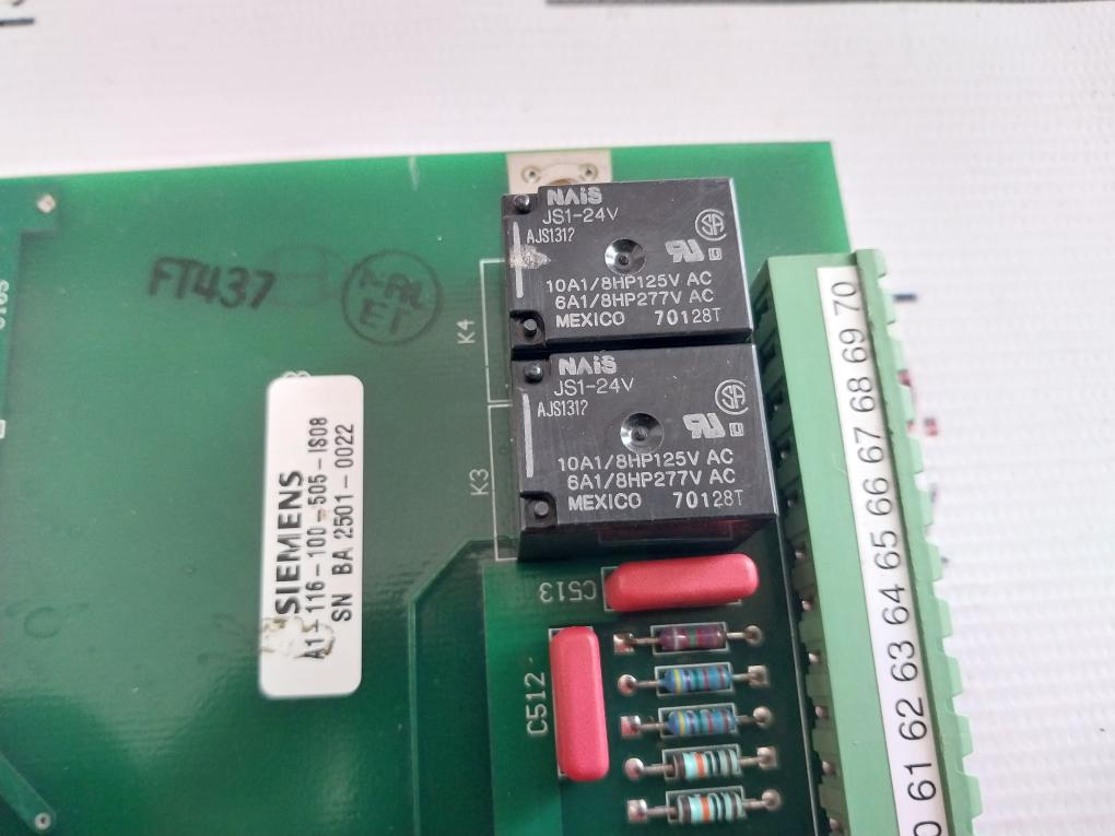Siemens A1-116-100-505-is08 Pc Interface Board