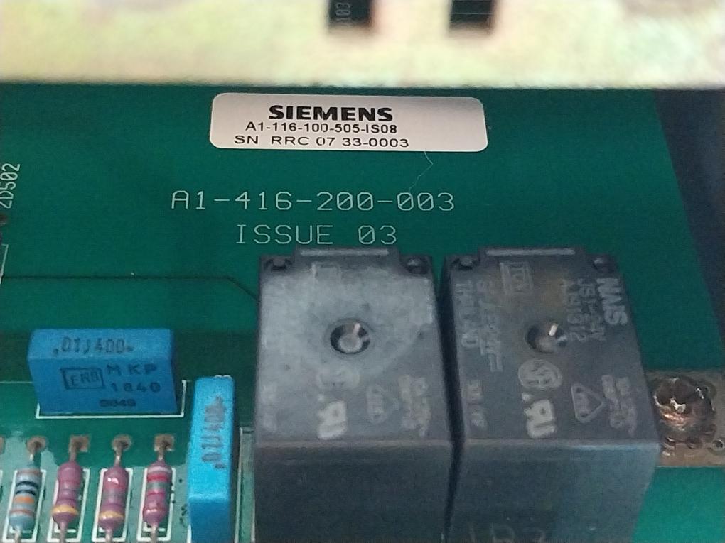 Siemens A1-116-180-501 High H.P. Control Module 94 V-0