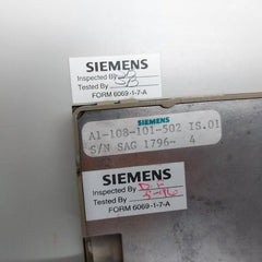 Siemens A1-116-180-501 Microprocessor Pc Control Module Board