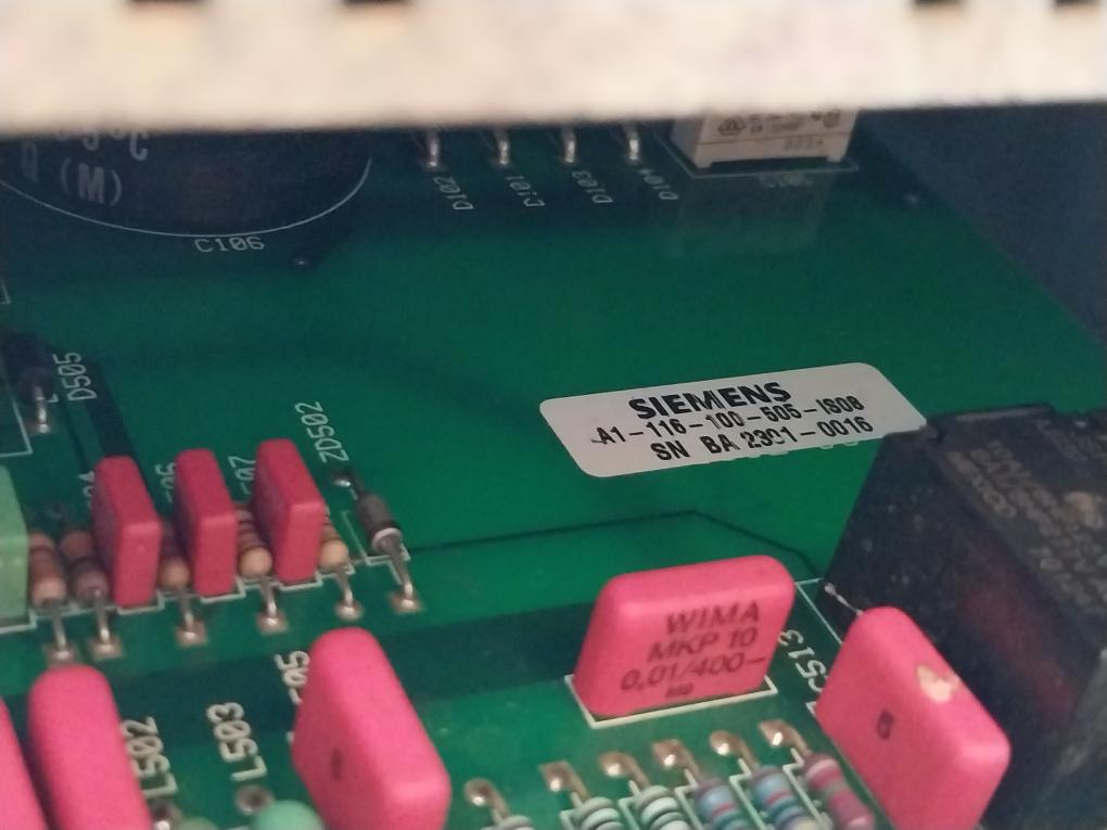 Siemens A1-116-180-501 Simoreg Microprocessor Pc Control Module Board 460/230 Vac