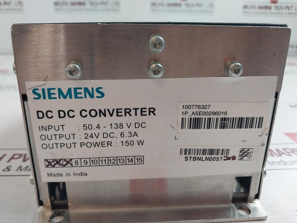 Siemens A5E00296016 Dc-dc Converter 50.4-138Vdc Stbnln0057