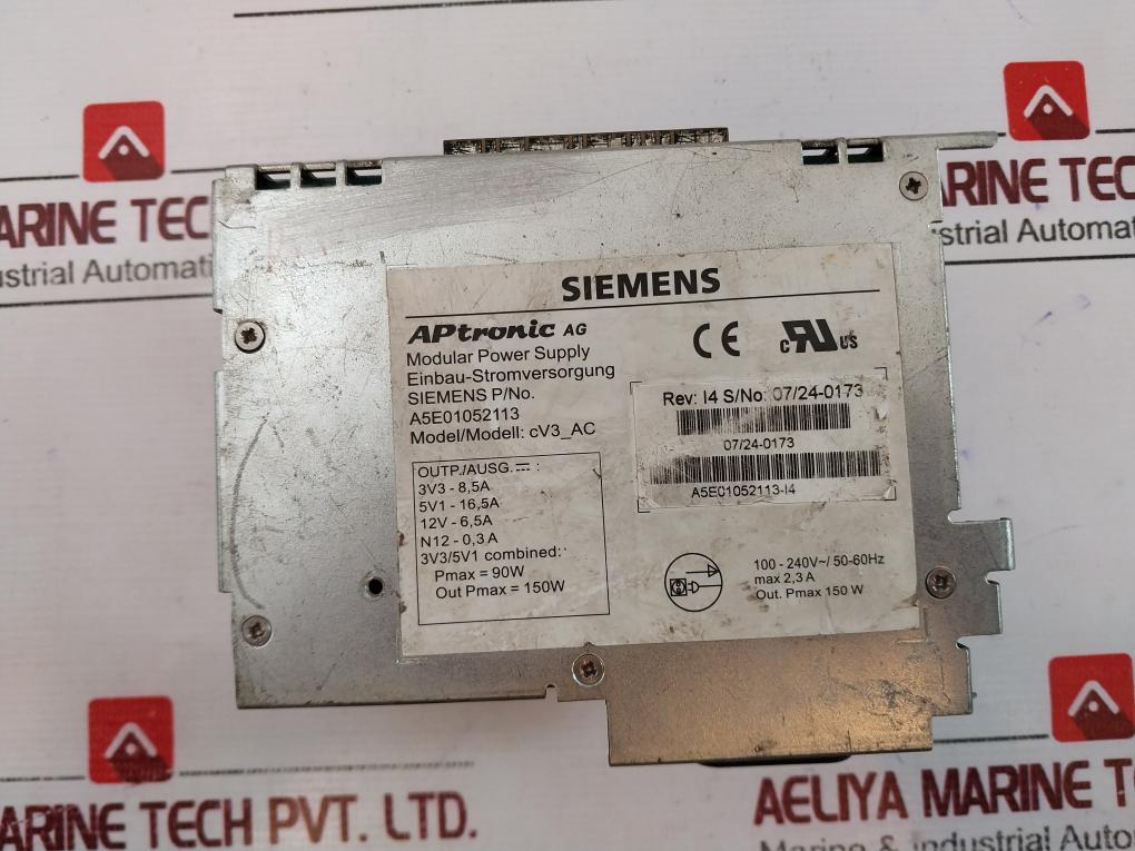 Siemens A5E01052113 Power Supply Modular Cv3_Ac 100-240V, A5E01052113-i4