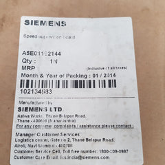 Siemens A5E01192144 Speed Supervision Board