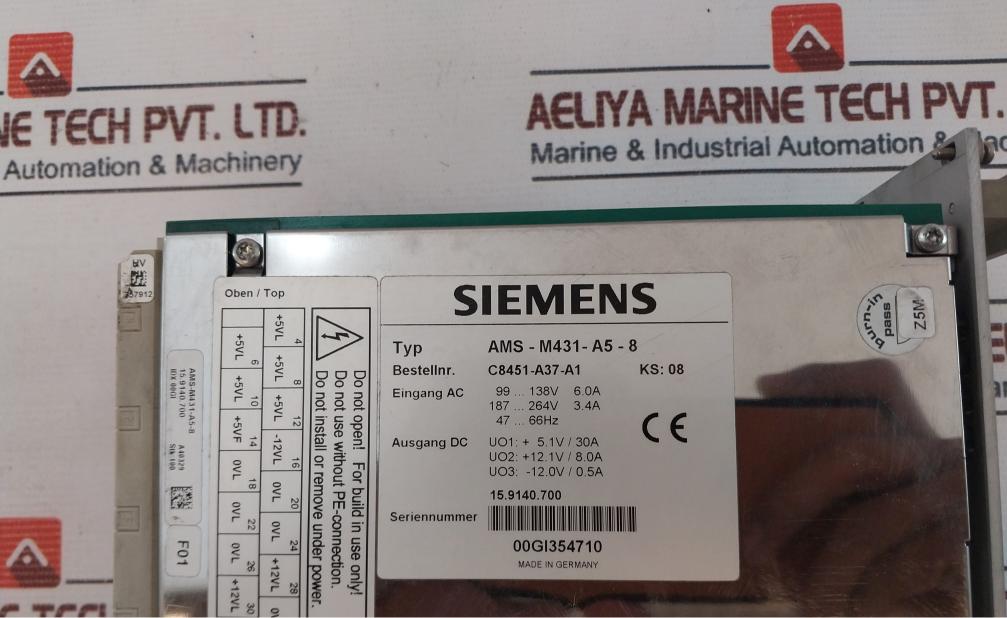 Siemens Ams-m431-a5-8 Power Supply Rectifier Module