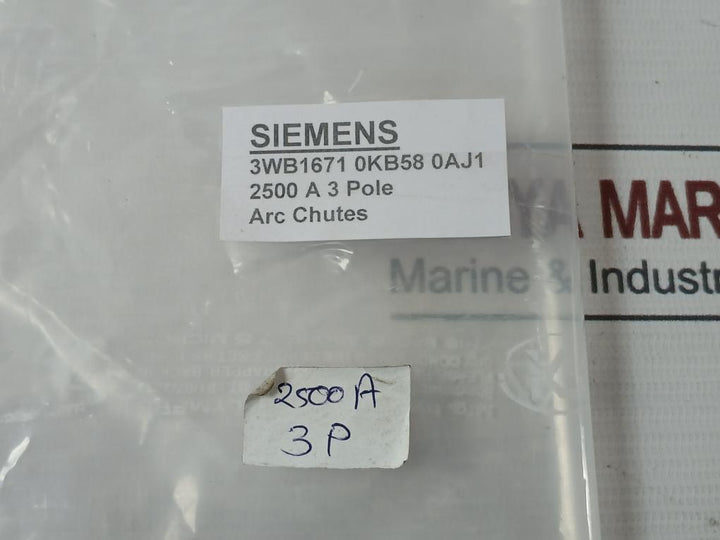 Siemens Arc Chutes For Circuit Breaker 2500A 3Pole 3Wb1671 0Kb58 0Aj1