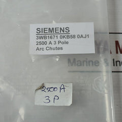 Siemens Arc Chutes For Circuit Breaker 2500A 3Pole 3Wb1671 0Kb58 0Aj1