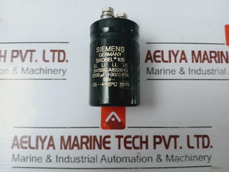 Siemens B41550-a8228-q Sikorel 105 2200µf 63v Capacitor