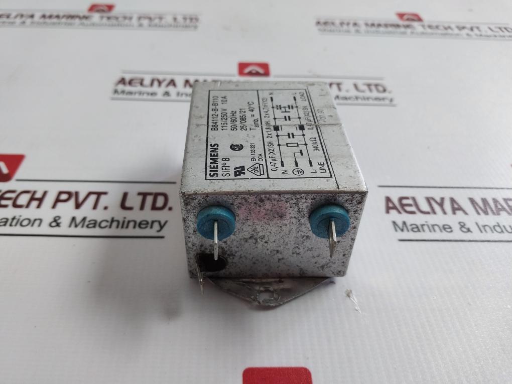 Siemens B84112-b-b110 Power Line Filter 115/250V 10A 50/60Hz 340KΩ