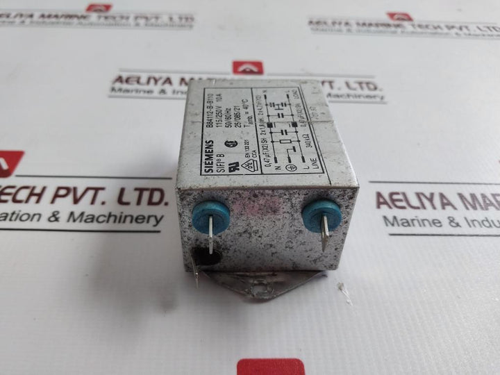 Siemens B84112-b-b110 Power Line Filter 115/250V 10A 50/60Hz 340KΩ