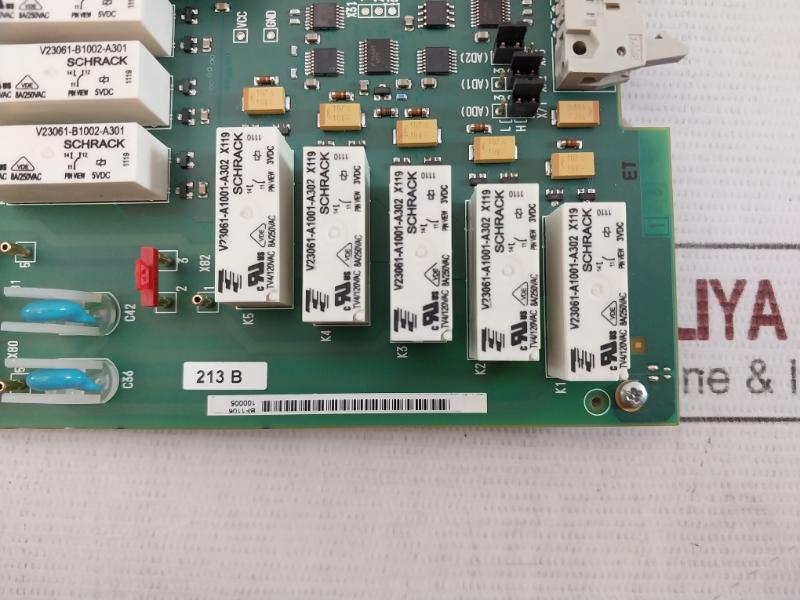 Siemens C53207-a324-b60-8 Pc Board Mv08 Bf1106 100005 Amp 969266-2