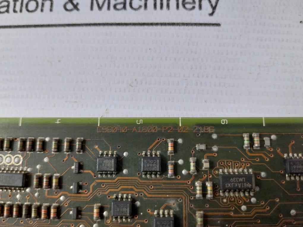Siemens C98040-a1600-p2-02-z185 Control Board Ab X 2 To 16/1 Ver 1.0