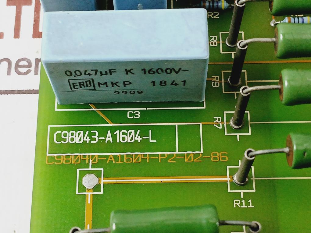 Siemens C98040-a1604-p2-02-85 Drive Board C98043-a1604-l1