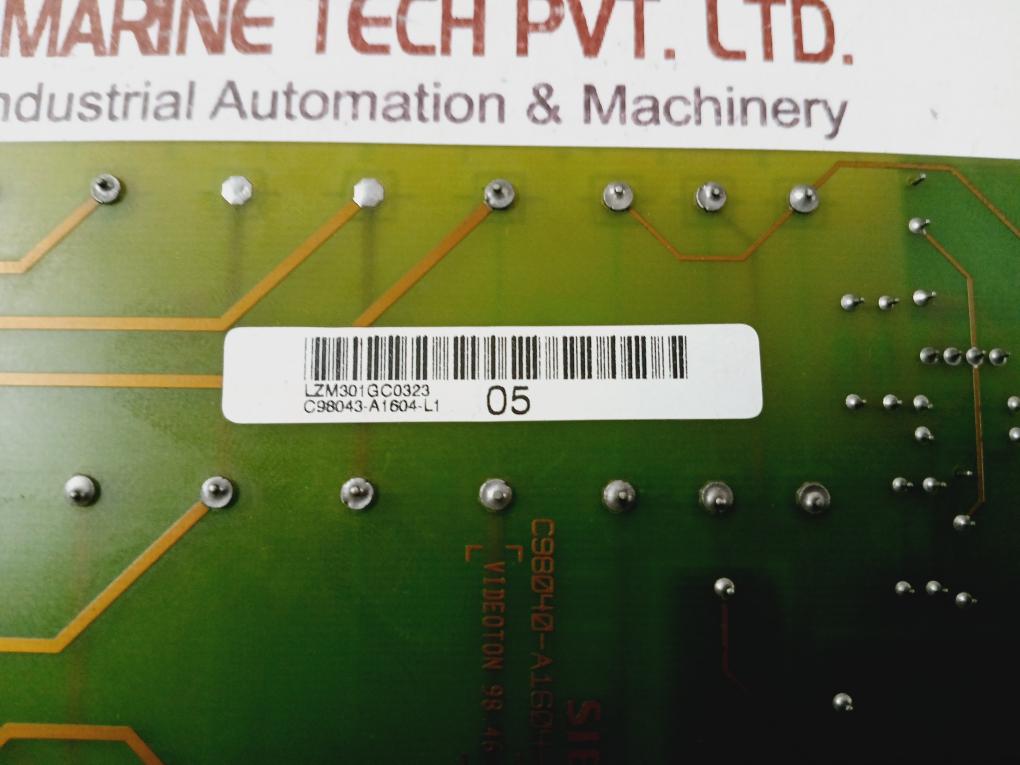 Siemens C98040-a1604-p2-02-85 Drive Board C98043-a1604-l1