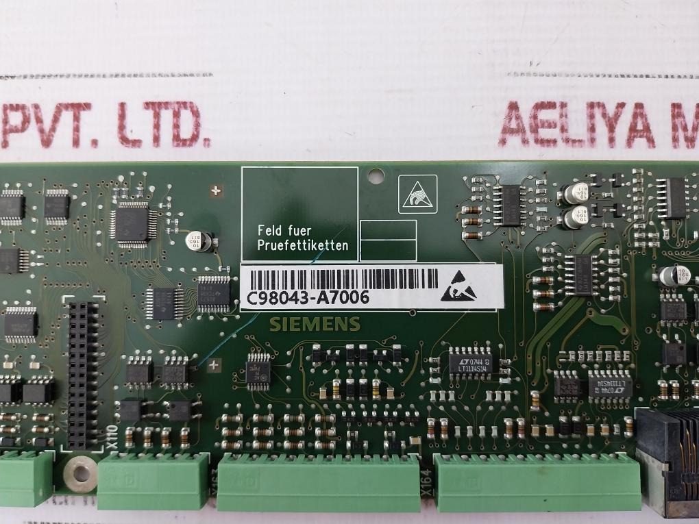 Siemens C98040-a7006-c1-02 Control Board W6Di20