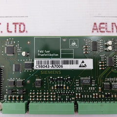 Siemens C98040-a7006-c1-02 Control Board W6Di20
