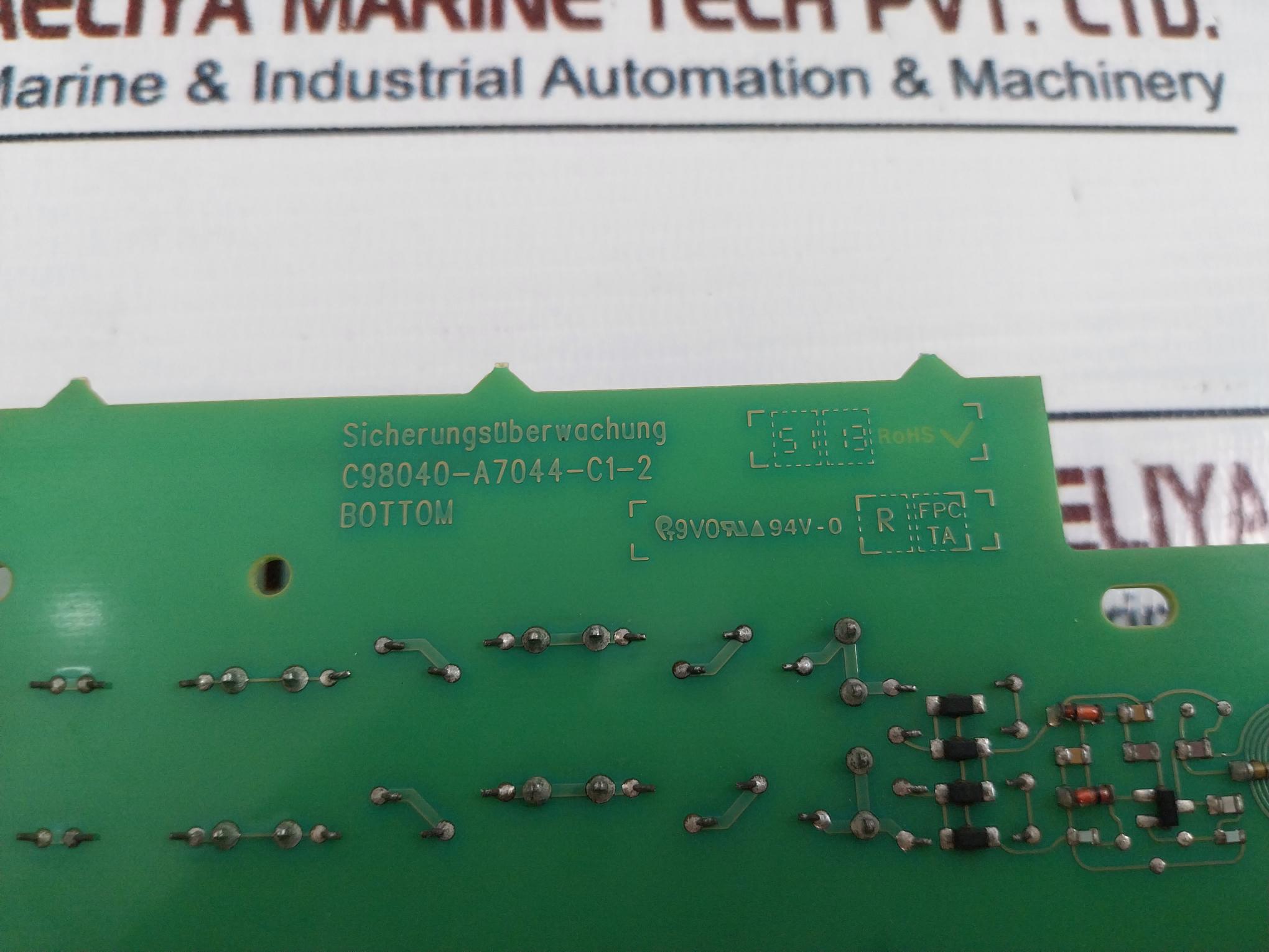 Siemens C98040-a7044-c1-2 Backup Monitoring Printed Circuit Board