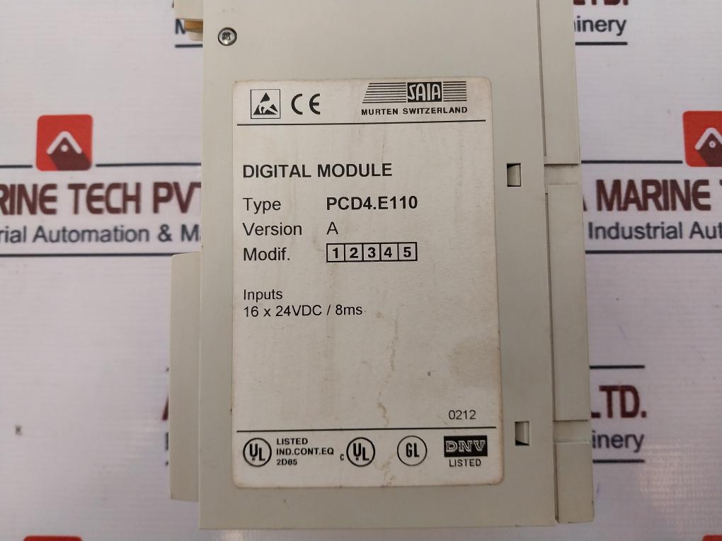 Saia Pcd4.e110 Digital Input Module Version: A