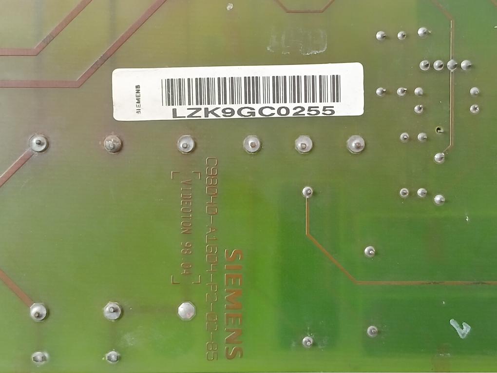 Siemens C98043-a1604-l Control Board C98040-a1604-p2-02-86 V1 94V-0