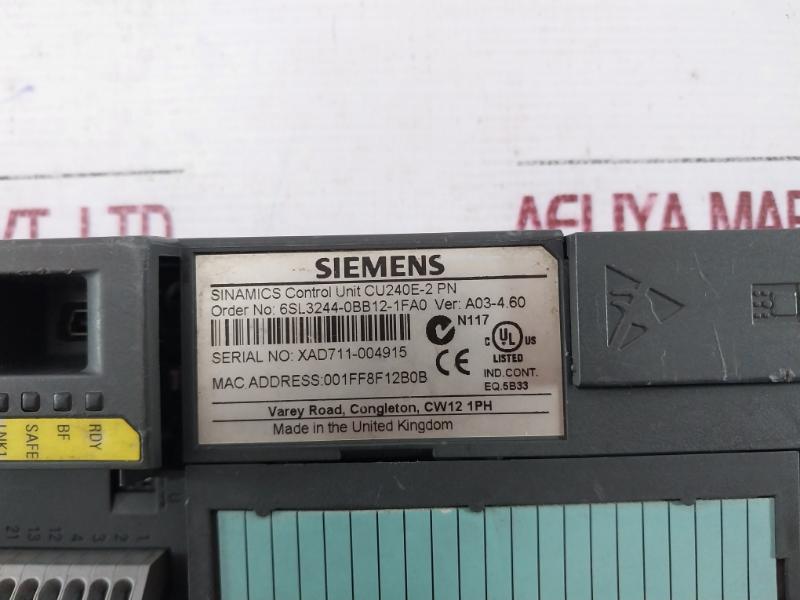 Siemens Cu240E-2 Pn Sinamics Control Unit 6Sl3244-0Bb12-1Fa0