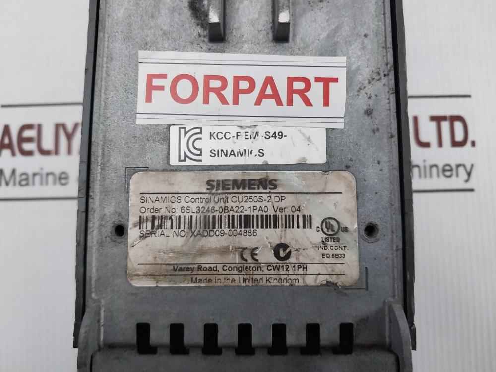 Siemens Cu250S-2 Dp Control Unit 6Sl3246-0Ba22-1Pa0 04-v4.60 (Not Working)