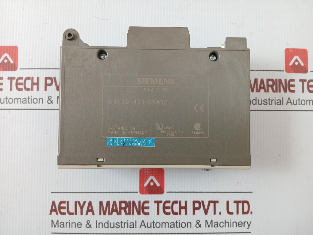 Siemens Digital Input Module 8 Inputs 24V 6Es5 421-8Ma12