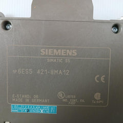 Siemens Digital Input Module 8 Inputs 24V 6Es5 421-8Ma12