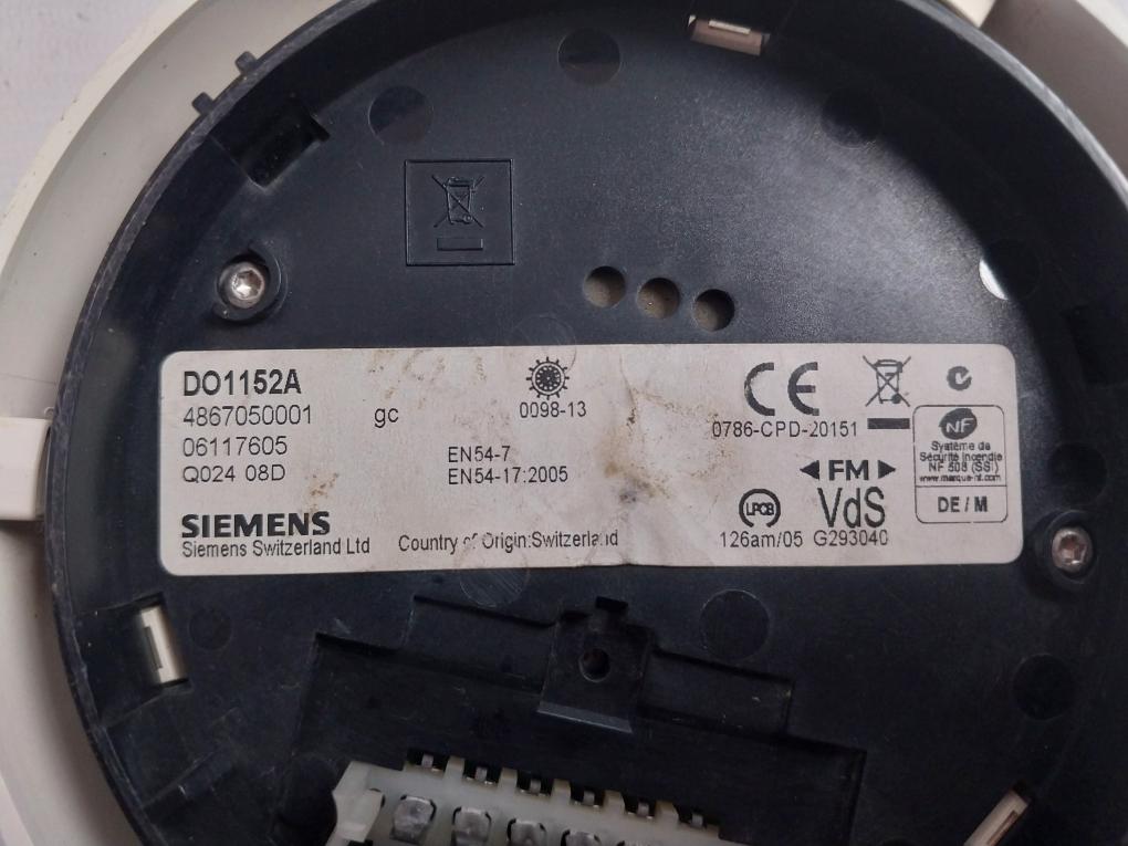 Siemens Do1152A Optical Smoke Detector 4867050001