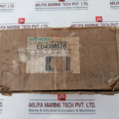 Siemens Ed43M020 Sentron Series Circuit Breaker