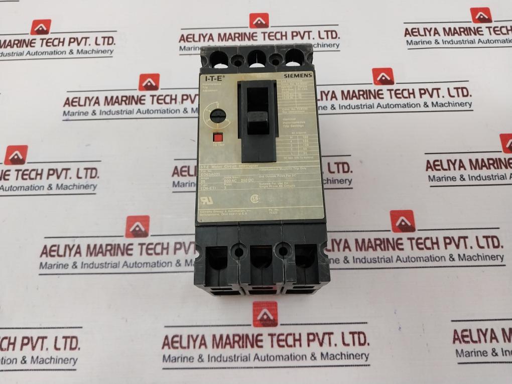 Siemens ED63A050 I-T-E Motor Circuit Interrupter 600AC 250DC