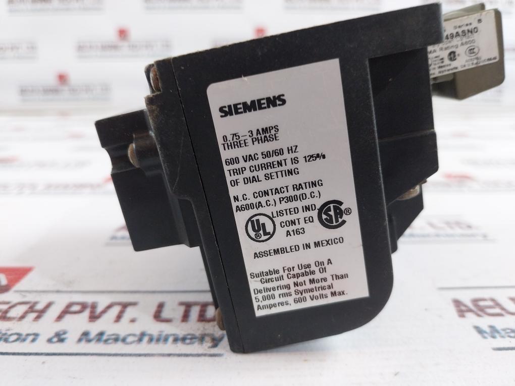 Siemens Esp100 Solid-state Overload Relay 48Asb3M20