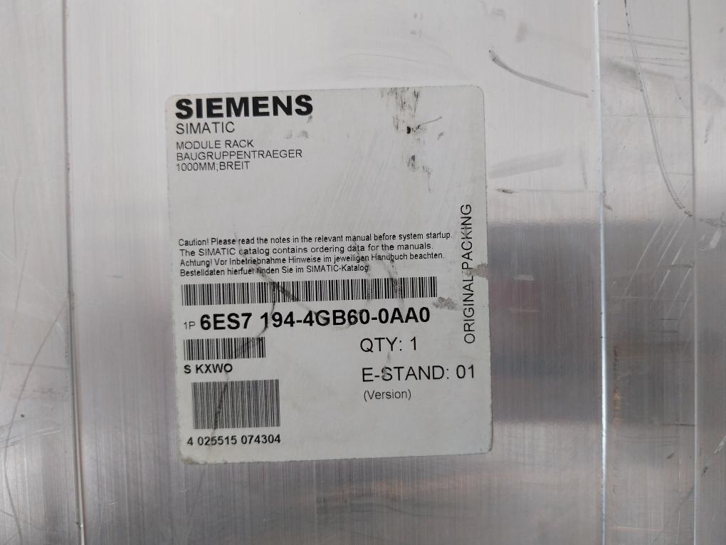 Siemens ET 200PRO Motor Starters 6ES7 194-4AD00-0AA0 DC24V