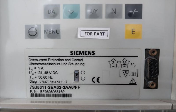 Siemens Fovercurrent Protection 7Sj5311-2Ea02-3Aa0/Ff