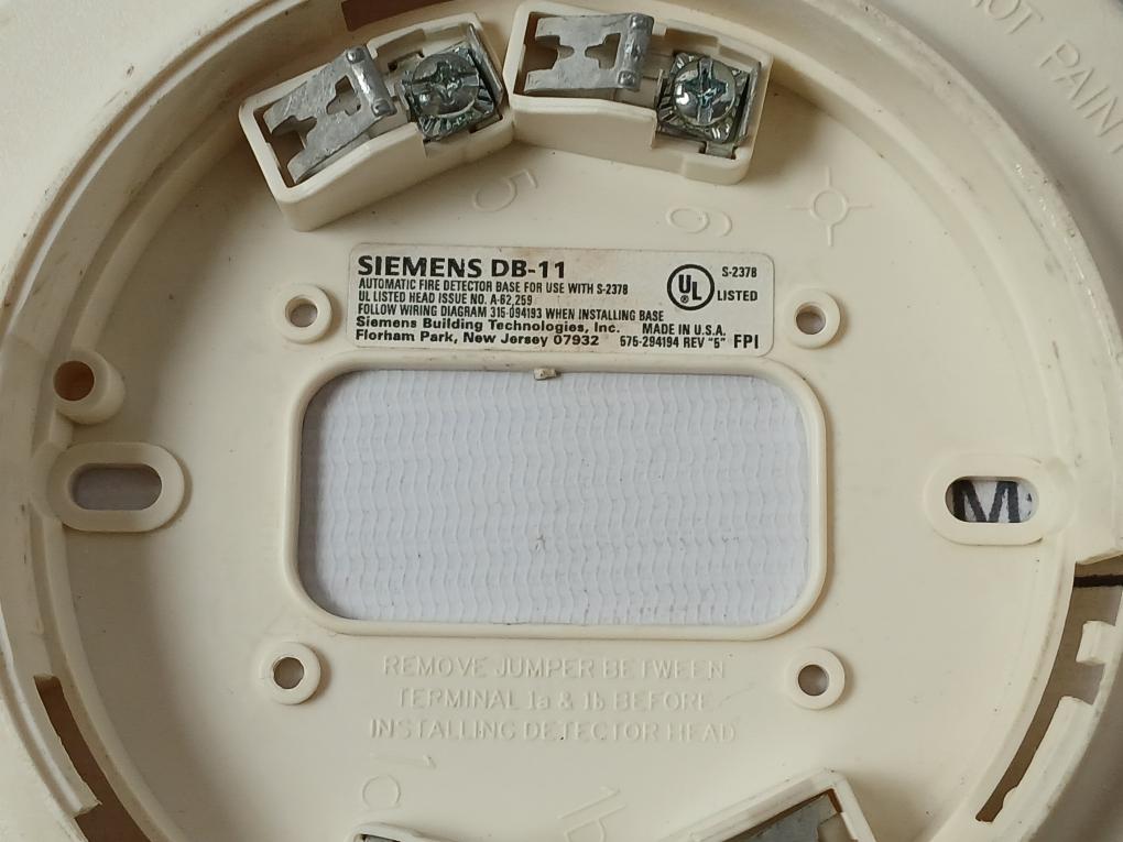 Siemens Fpt-11 Fire Detection Heat Detector Head Db-11