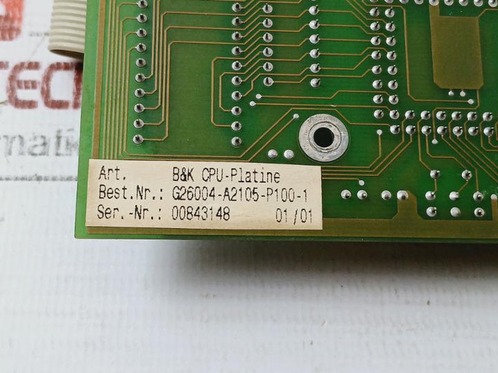 Siemens G26004-a2105-p100-1 B7K Cpu-platine Printed Circuit Board Rev 1.2