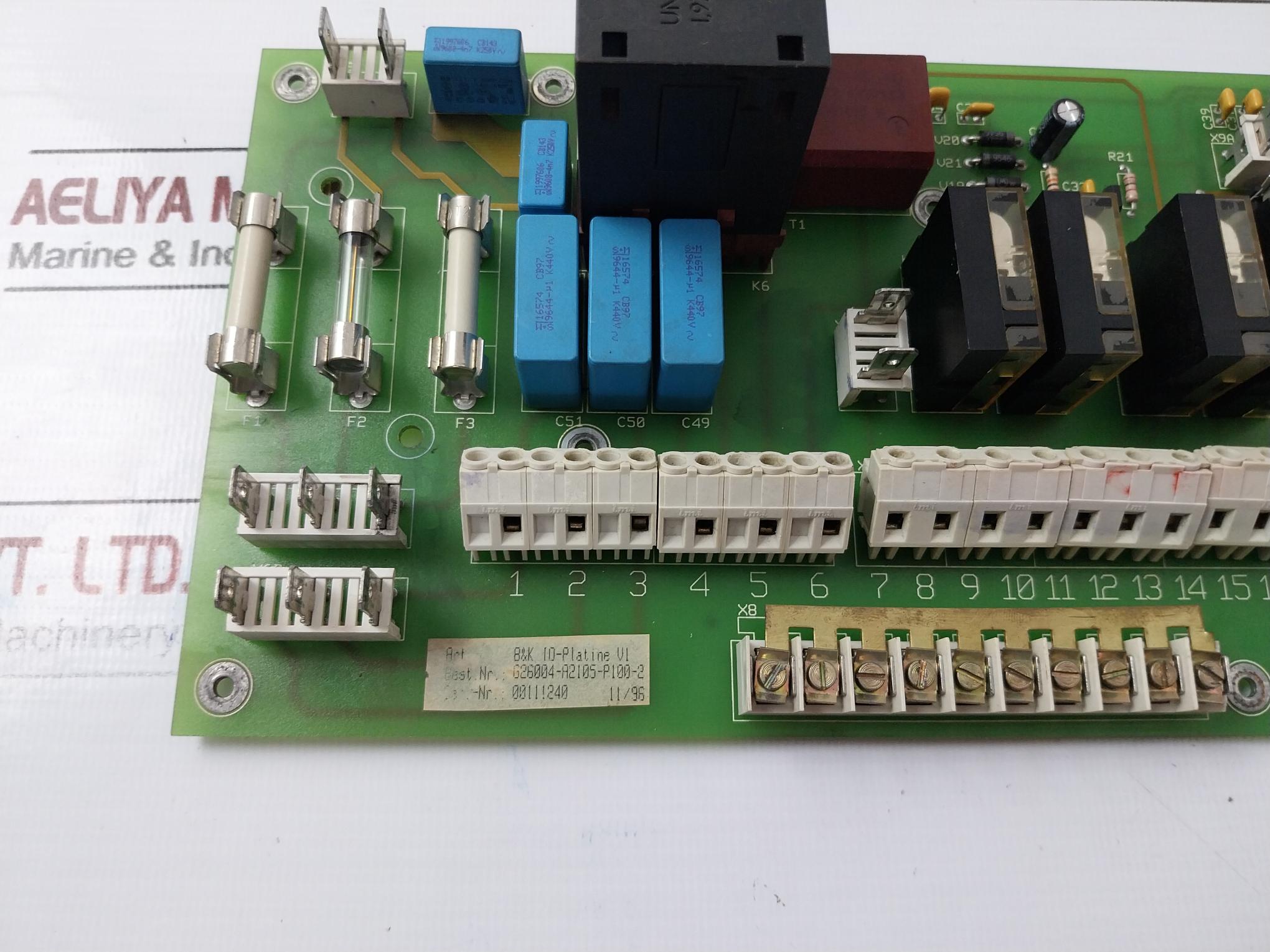 Siemens G26004-a2105-p100-2 B&k Io-platine V1 Circuit Board