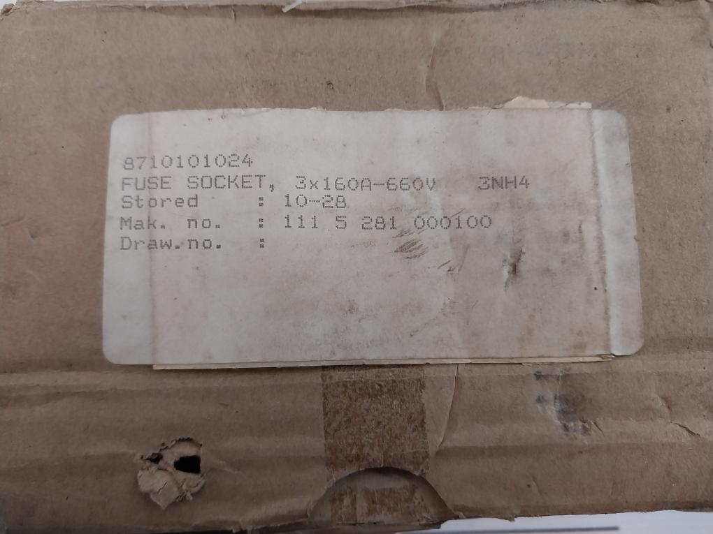 Siemens Gr.00 3Nh4 030 Fuse Holder 160A/~690V 8710101024