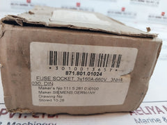 Siemens Gr.00 3Nh4 030 Fuse Holder 160A/~690V 8710101024